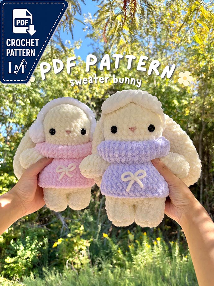 Baby Bunny in Turtleneck Sweater Crochet Pattern
